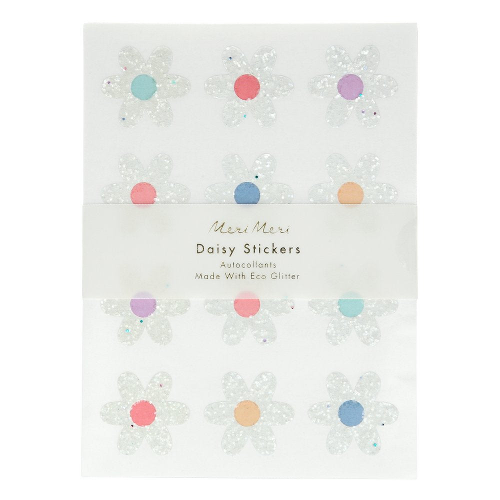 Daisy Glitter Stickers (8 Bögen) | Meri Meri