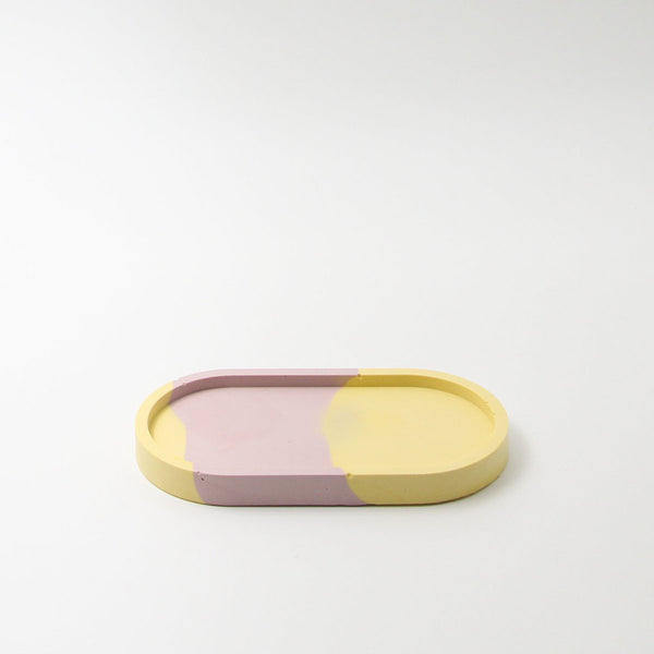 Tablett - Tray Oval Yellow Purplicious