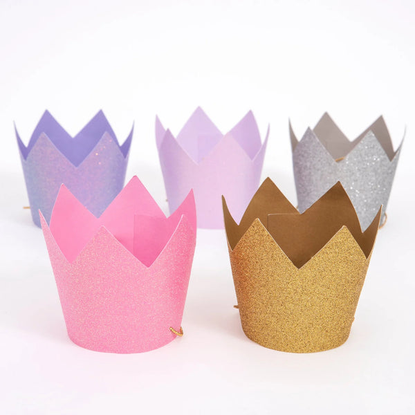 Glitzer Partykronen *Mini Glitter Crowns* (8er-Set) | Meri Meri