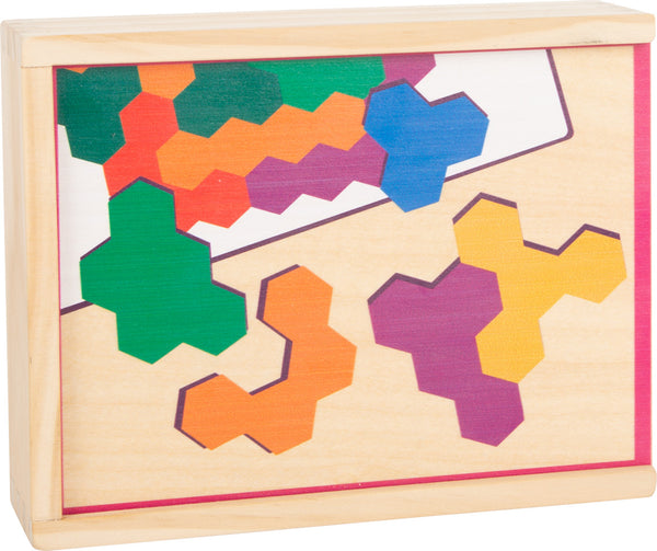 Lernspiel Holzpuzzle *Hexagon*