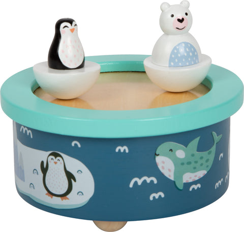 Spieluhr "Arktis" Eisbär und Pinguin