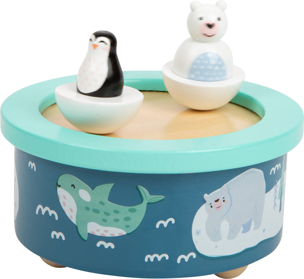 Spieluhr "Arktis" Eisbär und Pinguin