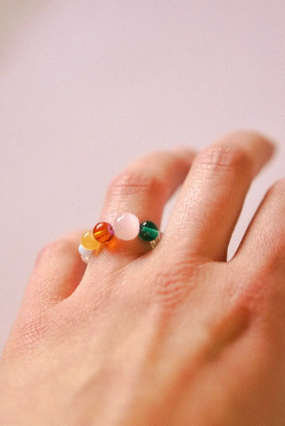 BOULE Ring emerald - rose - amber - yellow | SAN SAN