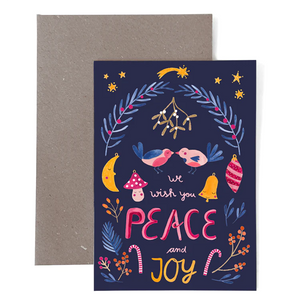 Weihnachtskarte *Peace and Joy* | Frau Ottilie