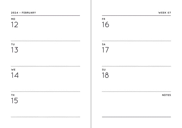 Pocket Kalender / Planner 2024 Claret Red | Navucko (DIN A6)