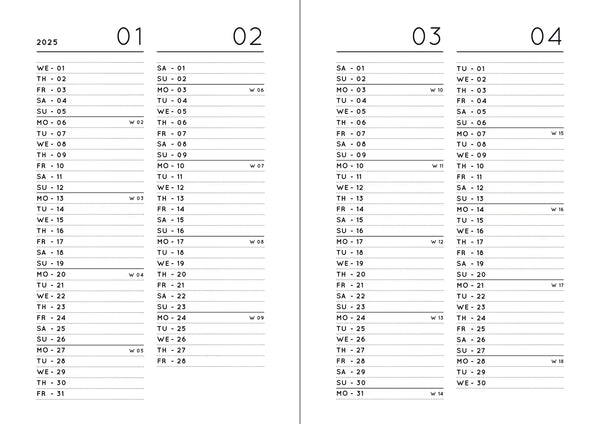 Pocket Kalender / Planner 2024 Lavender | Navucko (DIN A6)