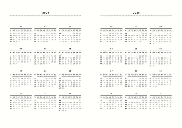 Hardcover Kalender/ Planner 2024 Dark Blue | Navucko (DIN A5)