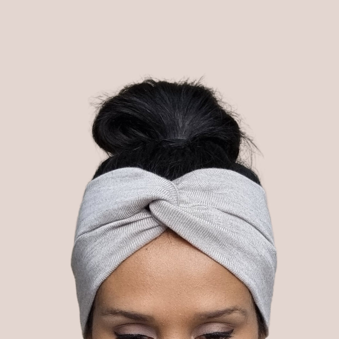 Stirnband aus Merinowolle | Grau