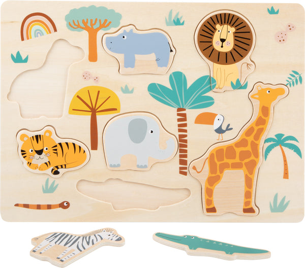 Setzpuzzle „Safari“ | Kleinkindpuzzle Holz