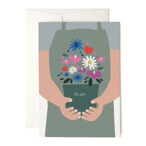 Grußkarte Flower Pot | Pleased to meet