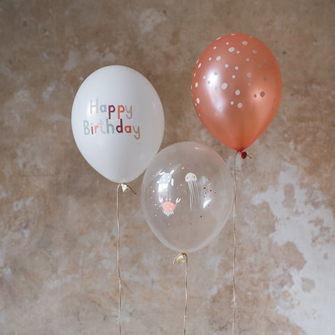 Ballons “Happy Birthday” Under the Sea - 12 Stück