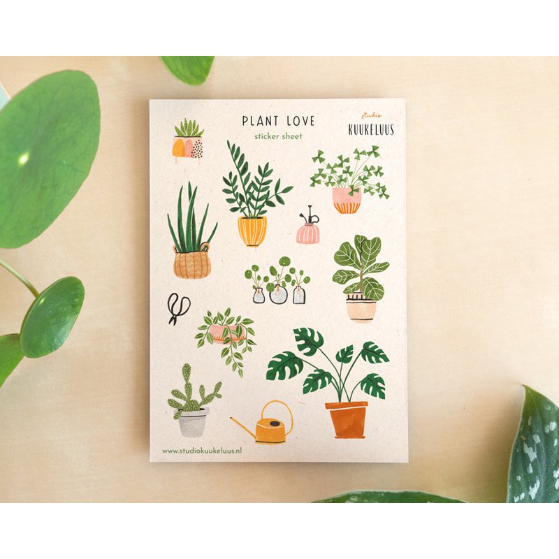 Stickerbogen Illustrationen | Pflanzen