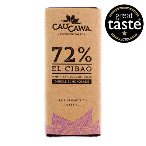 Caucawa Schokolade 72 % EL CIBAO • DOMINIKANISCHE REPUBLIK • 70G