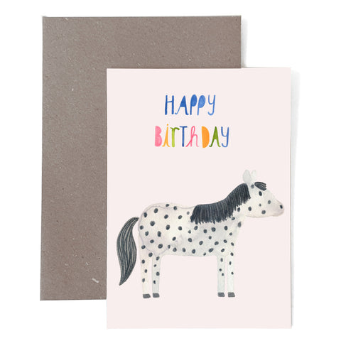 Grußkarte *Happy Birthday* (Pferd)