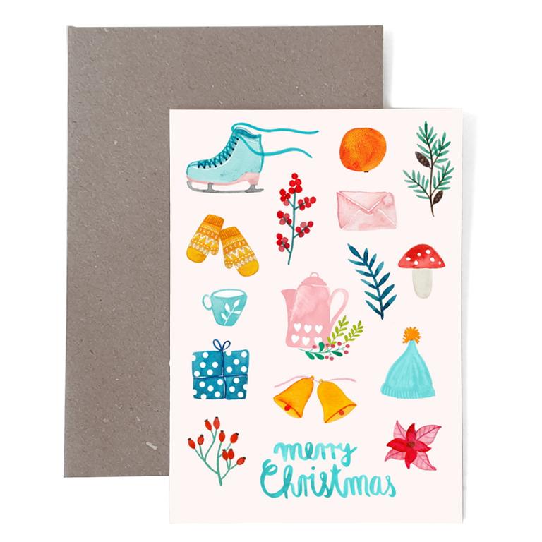 Weihnachtskarte *Merry Christmas* | Frau Ottilie