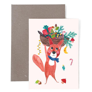 Weihnachtskarte *Eichhörnchen* | Frau Ottilie
