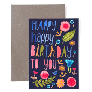 Grußkarte zum Geburtstag *Happy Birthday to You" | Frau Ottilie