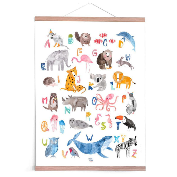 ABC Poster *Alphabet Tiere* (pastell)