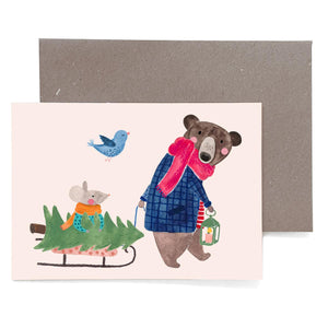 Weihnachtskarte *Bär und Maus* | Frau Ottilie