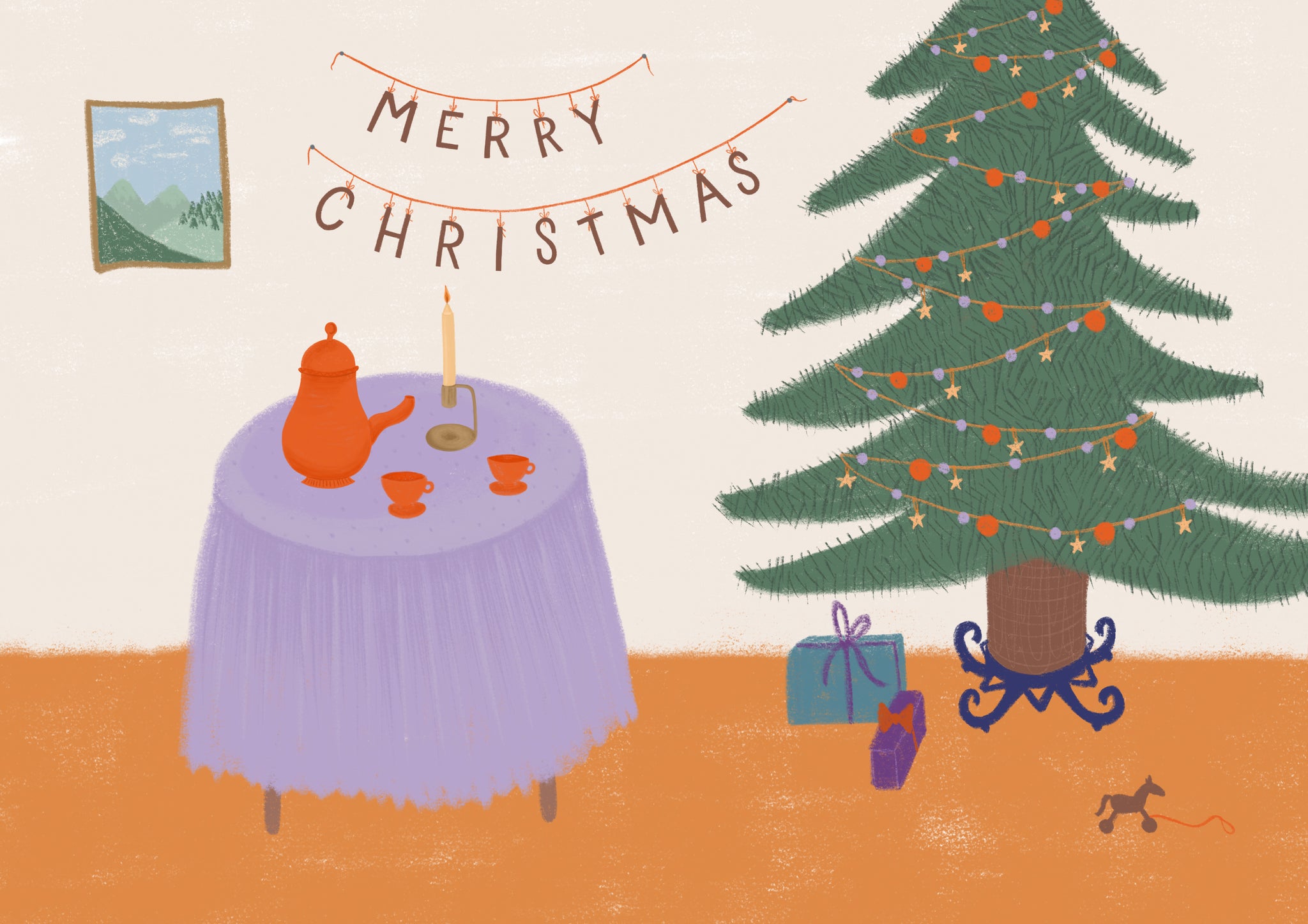 Weihnachtskarte *Merry Christmas* Kaffeekränzchen
