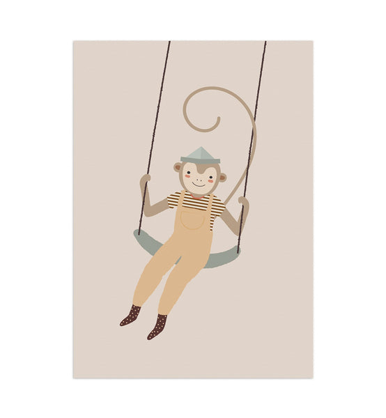 Monkey Swing Poster | Affe auf der Schaukel