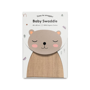 Baby Swaddle - Sand | Musselin Tuch Biobaumwolle