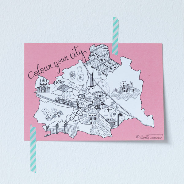 Postkarte Wien *Colour your City*