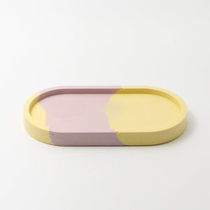 Tablett - Tray Oval Yellow Purplicious