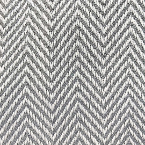 Webtuch - Schal - Decke "Fischgrat" aus Baumwolle | grau