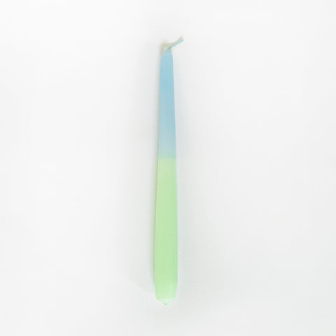 Kerze Dip Dye Pastell by Yuna | grün + blau