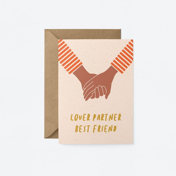 Grußkarte *Lover Partner Best Friend* Liebe