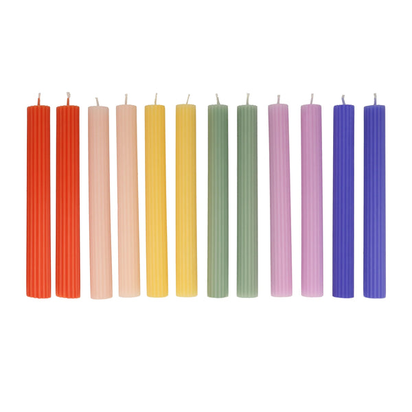 Stabkerzen *Rainbow* Table Candles (12 Stück)
