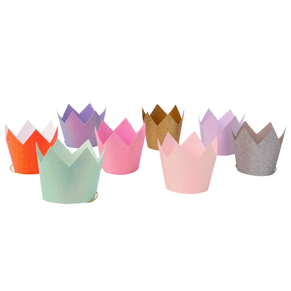 Glitzer Partykronen *Mini Glitter Crowns* (8er-Set) | Meri Meri