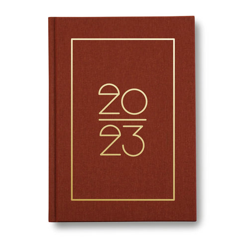 Hardcover Kalender/ Planner 2023 terracotta | Navucko (DIN A5)