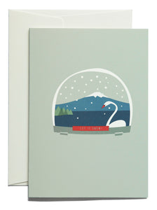 Weihnachtskarte *Let it Snow* Schneekugel